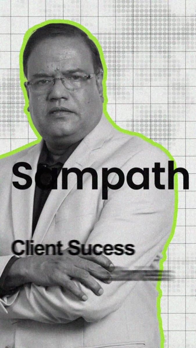 A 10X vision needs the right people and the patience to build them.

Mr. Sampath