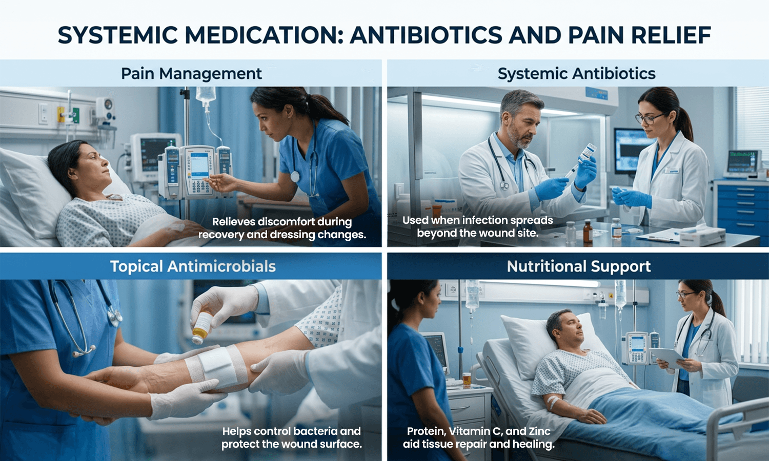 Discover pressure ulcer medications, antibiotics, and wound care options. Read t