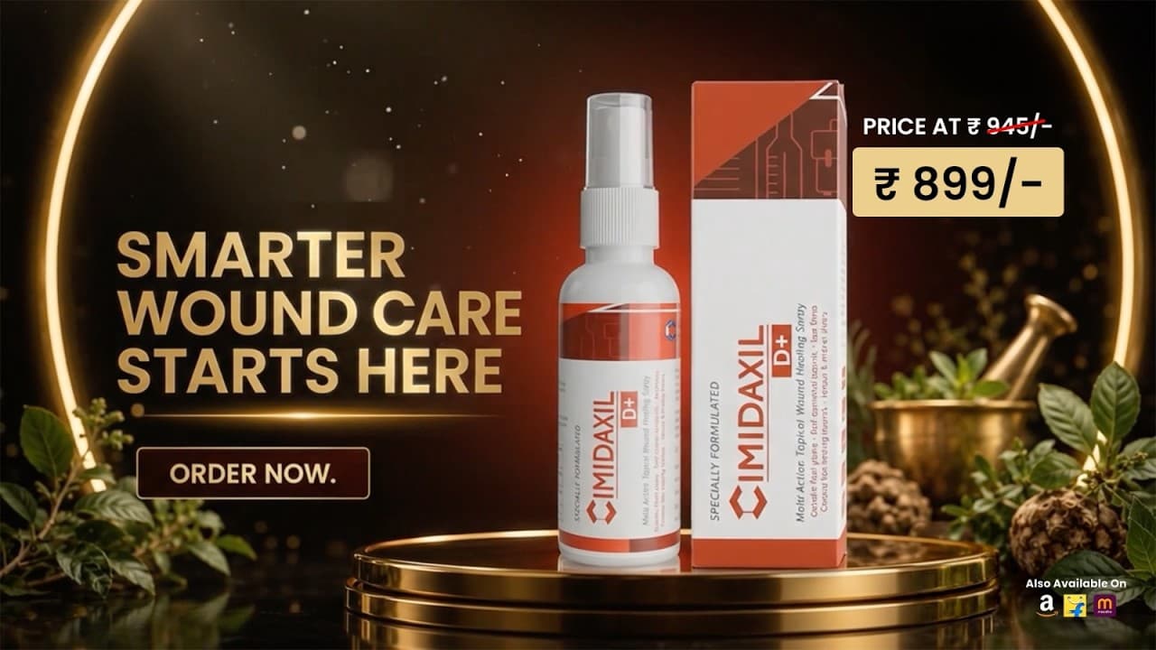 Advanced Ayurvedic Wound Care in Every Spray | Cimidaxil D+

Cimidaxil D+ makes 