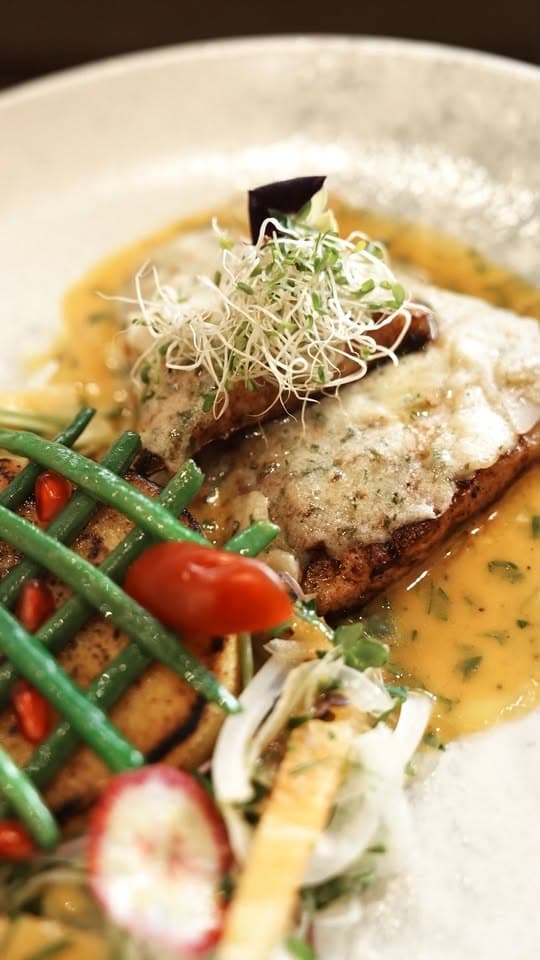 Introducing our Almond Crushed Fish, bringing together delicate seafood, roasted