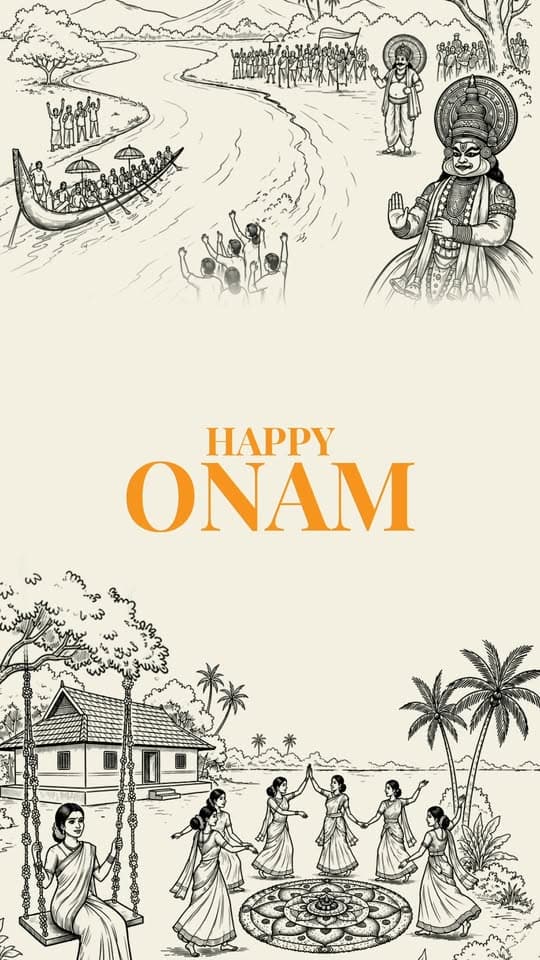 This Onam, may every home be filled with the warmth of togetherness, every heart