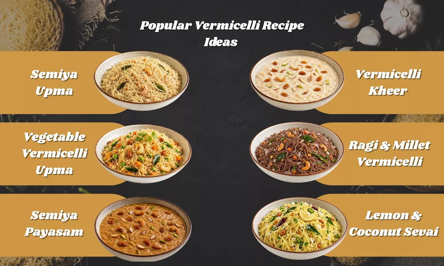 Looking for easy vermicelli recipes? Try popular favourites like semiya upma, ve