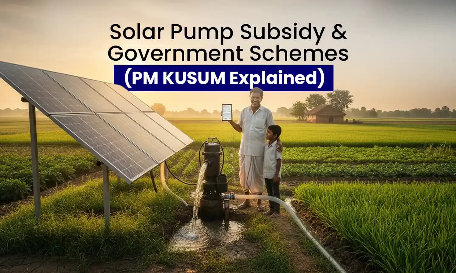 Solar pump subsidies in India help farmers reduce the initial cost of installing
