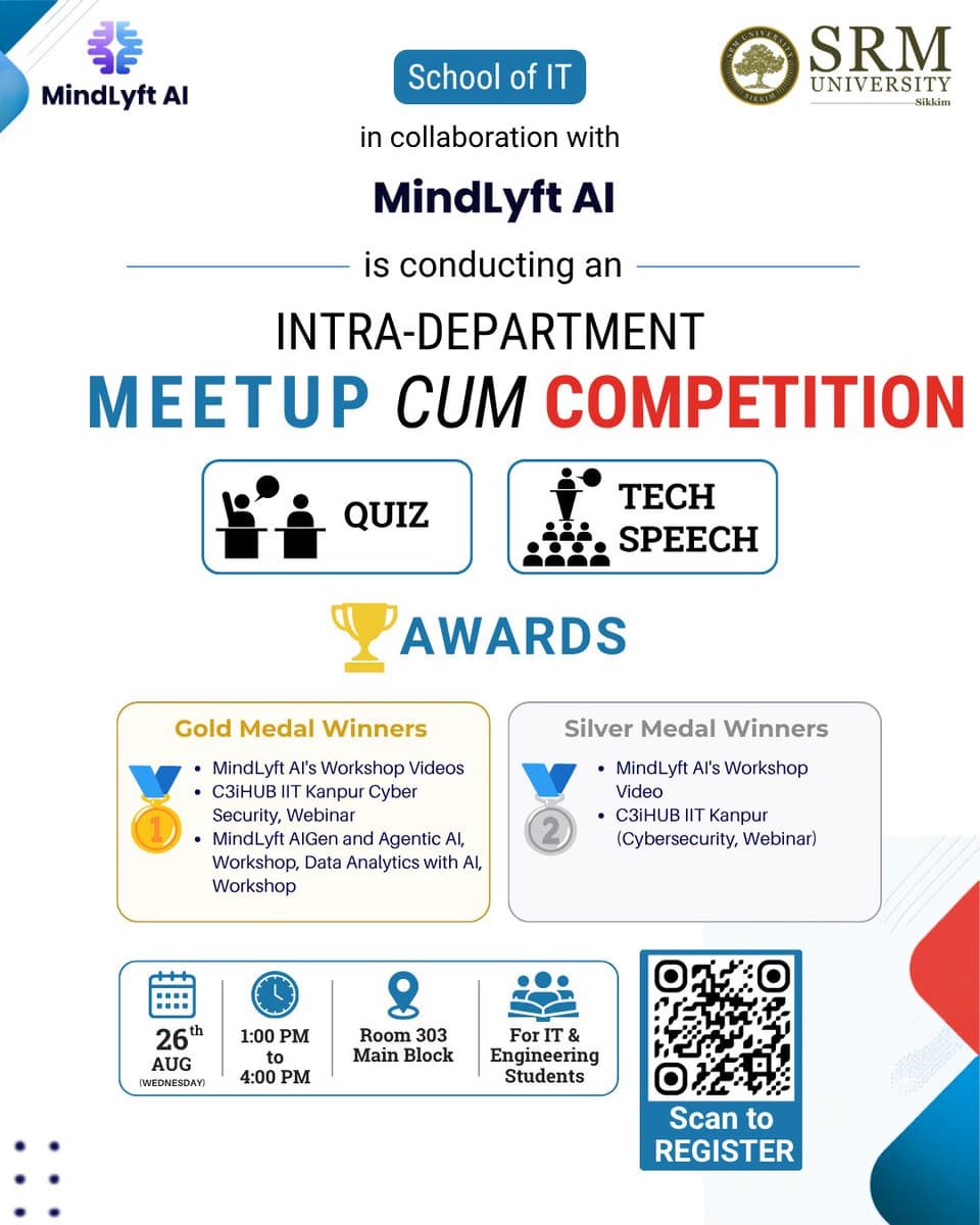 🚀 Think fast. Speak smart. Compete & win!
The School of IT, SRM University